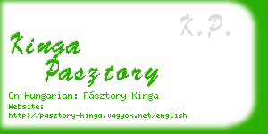 kinga pasztory business card